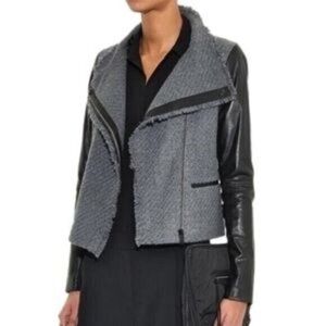 Vince Mixed Media Moto Jacket